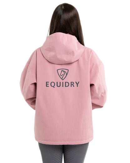 Pink coloured Equidry Womens Storm Smock With Velour Lining on white background 