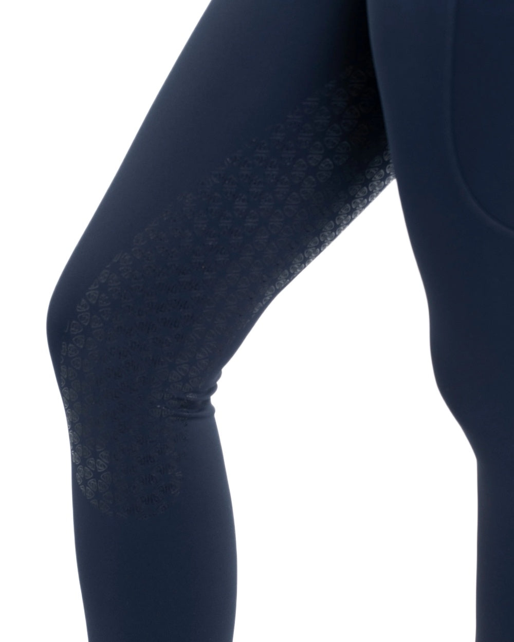 Navy Pink Coloured Equidry Womens Water Repellent Full Seat Leggings on white background 