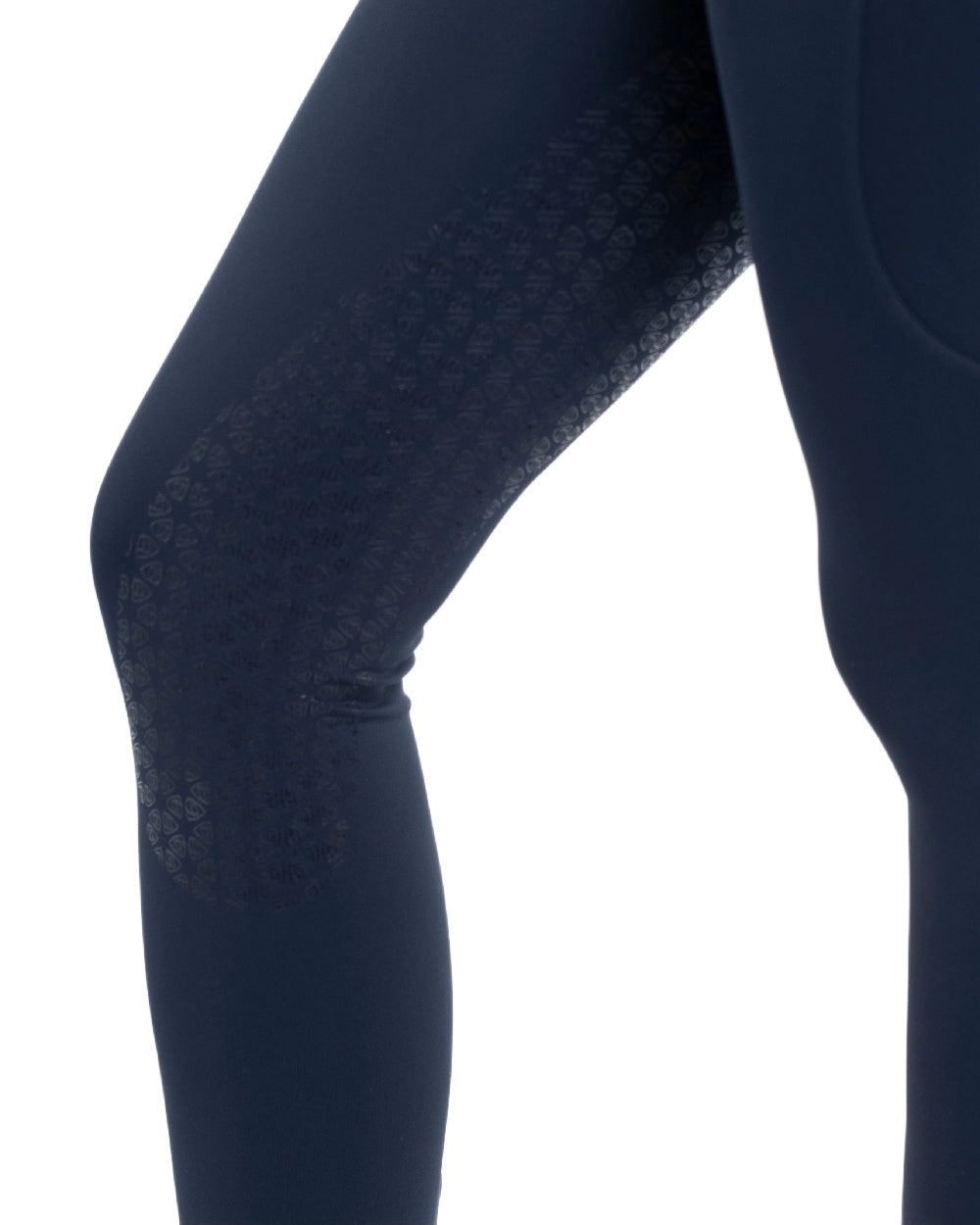 Navy Raspberry Coloured Equidry Womens Water Repellent Full Seat Leggings on white background 