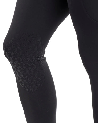 Black Lilac coloured Equidry Womens Water Repellent Leggings on white background 