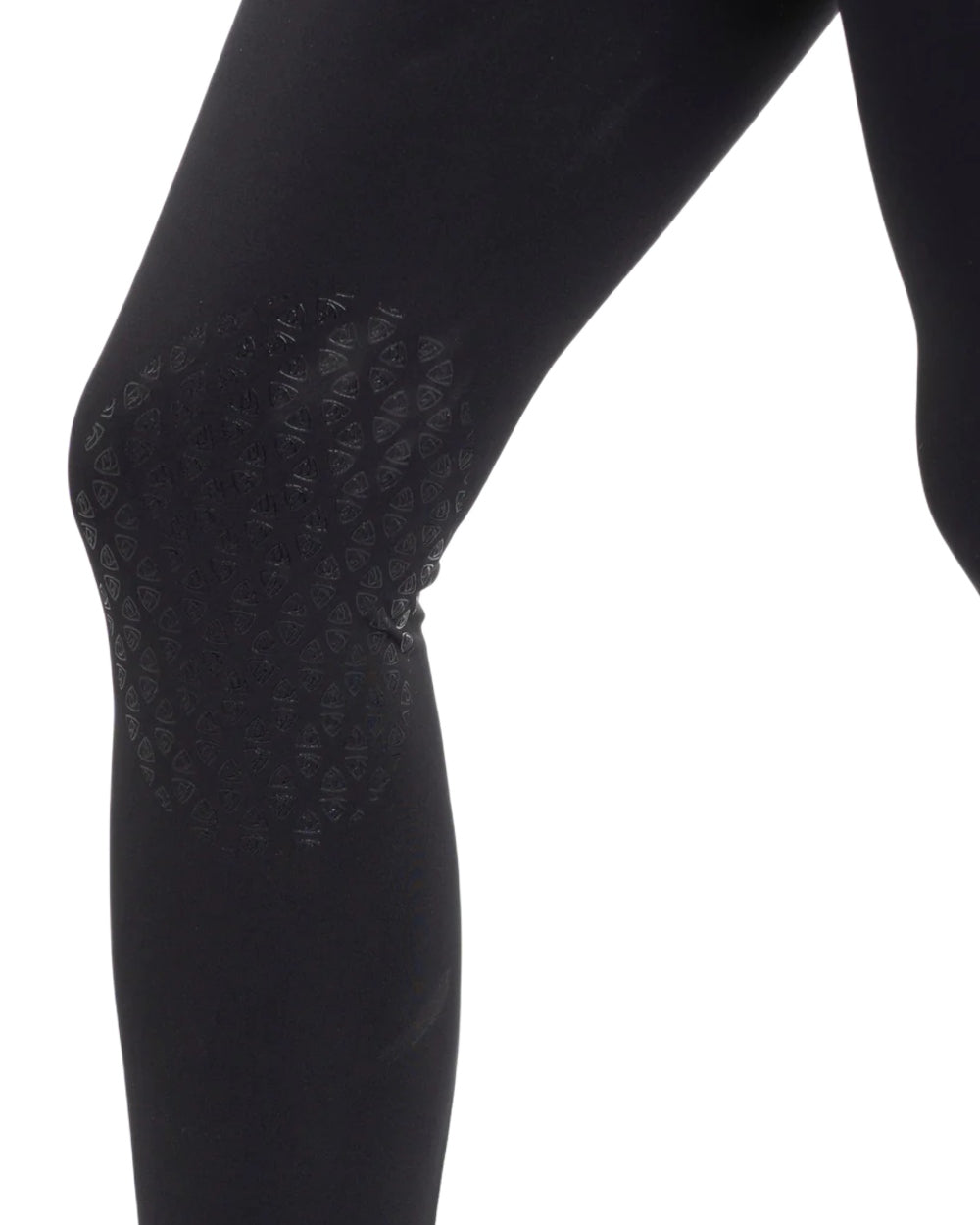 Black Peacock Pink coloured Equidry Womens Water Repellent Leggings on white background 