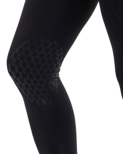 Black White coloured Equidry Womens Water Repellent Leggings on white background 