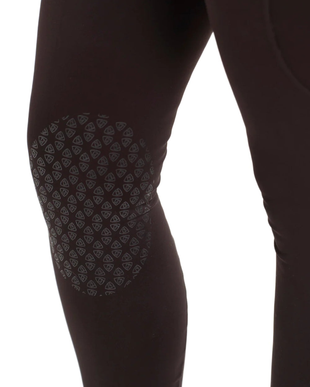 Brown White coloured Equidry Womens Water Repellent Leggings on white background 