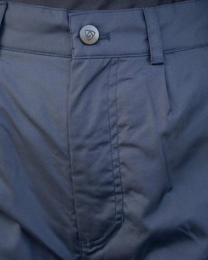 Navy Coloured Equidry Womens Waterproof Fleece Lined Trousers on outdoor background 