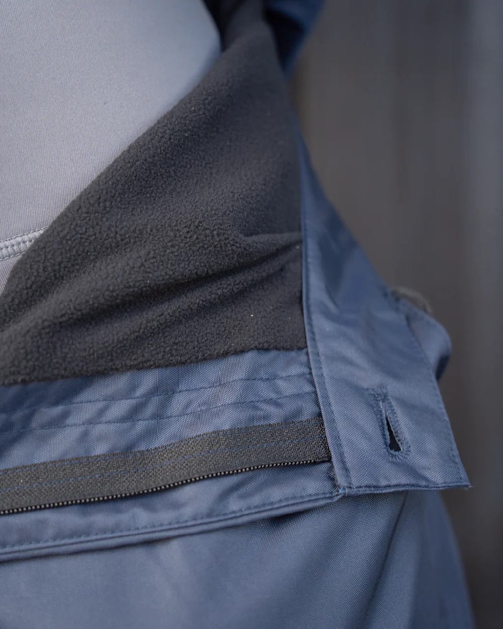 Navy Coloured Equidry Womens Waterproof Fleece Lined Trousers on outdoor background 