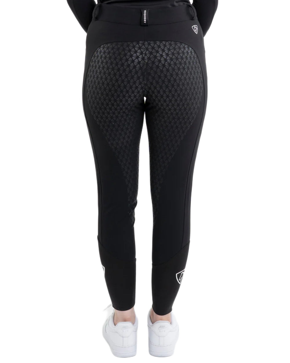 Black coloured Equidry Womens Waterproof Riding Breeches on white background 