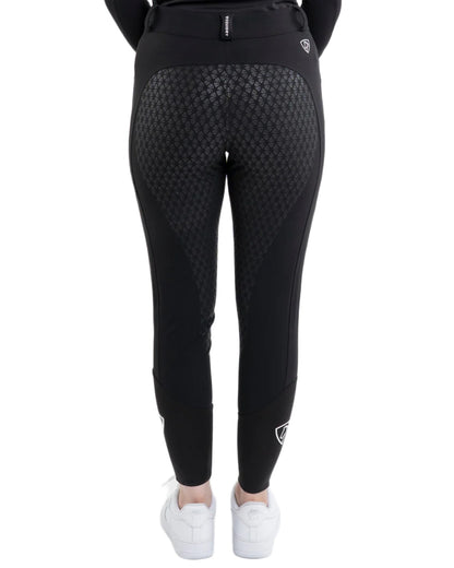 Black coloured Equidry Womens Waterproof Riding Breeches on white background 