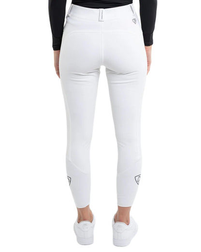 White coloured Equidry Womens Waterproof Riding Breeches on white background 
