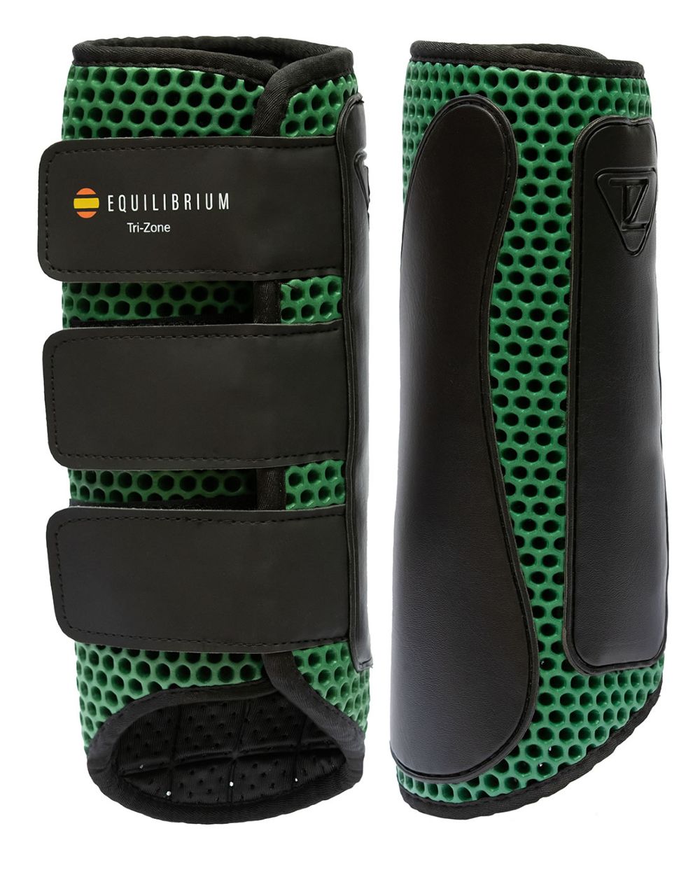 Hunter Green coloured Equilibrium Tri-Zone Impact Sports Boots Front on background 