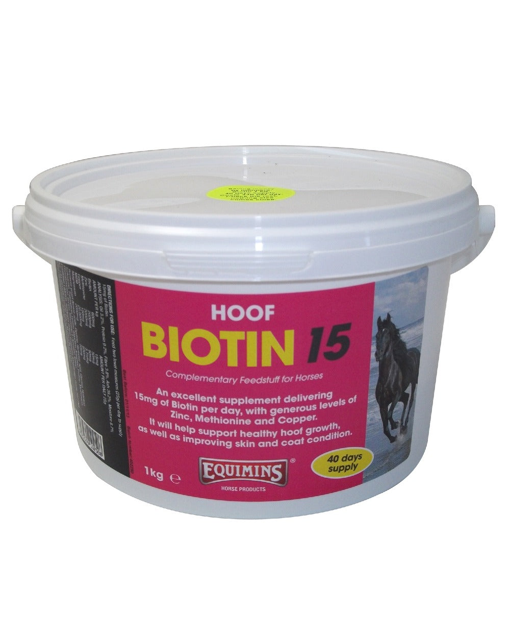 Equimins Biotin 15 1kg on white background