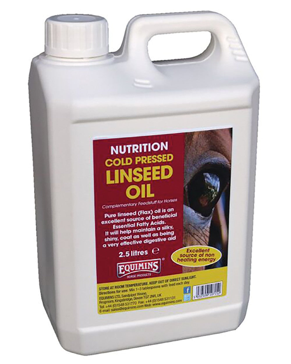 Equimins Linseed Oil 2.5L on white background