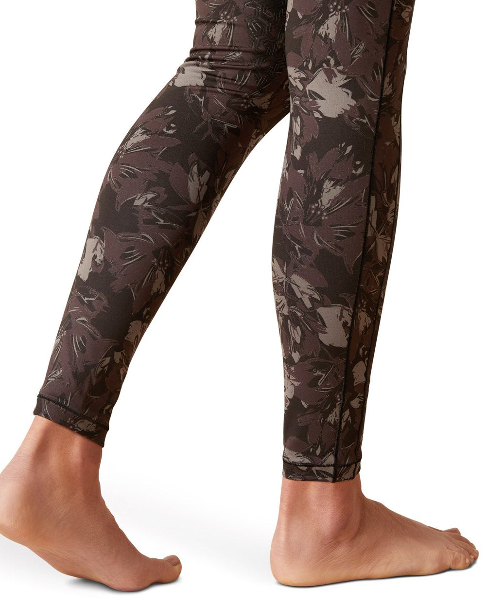 Exploded Black Floral Coloured Ariat Womens Eos Etch Half Grip Tight On A White Background 