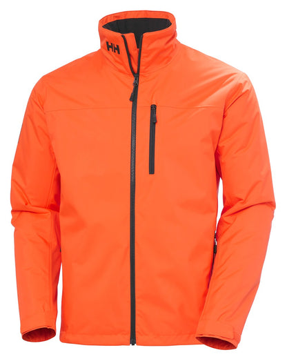 Flame Coloured Helly Hansen Mens Crew Midlayer Jacket 2 On A White Background 
