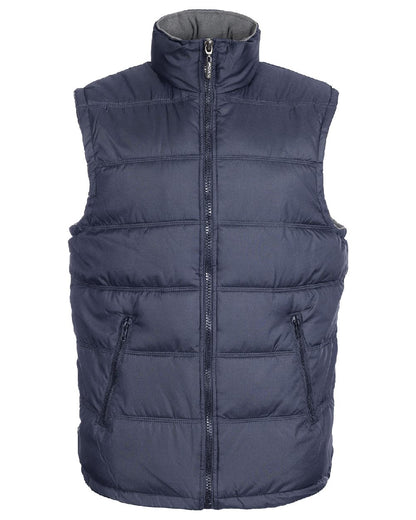 Navy coloured Fort Downham Bodywarmer on white background 