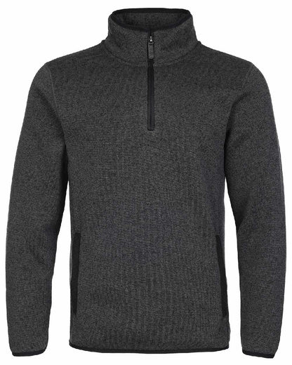 Grey coloured Fort Easton Half Zip Fleece Pullover on white background 