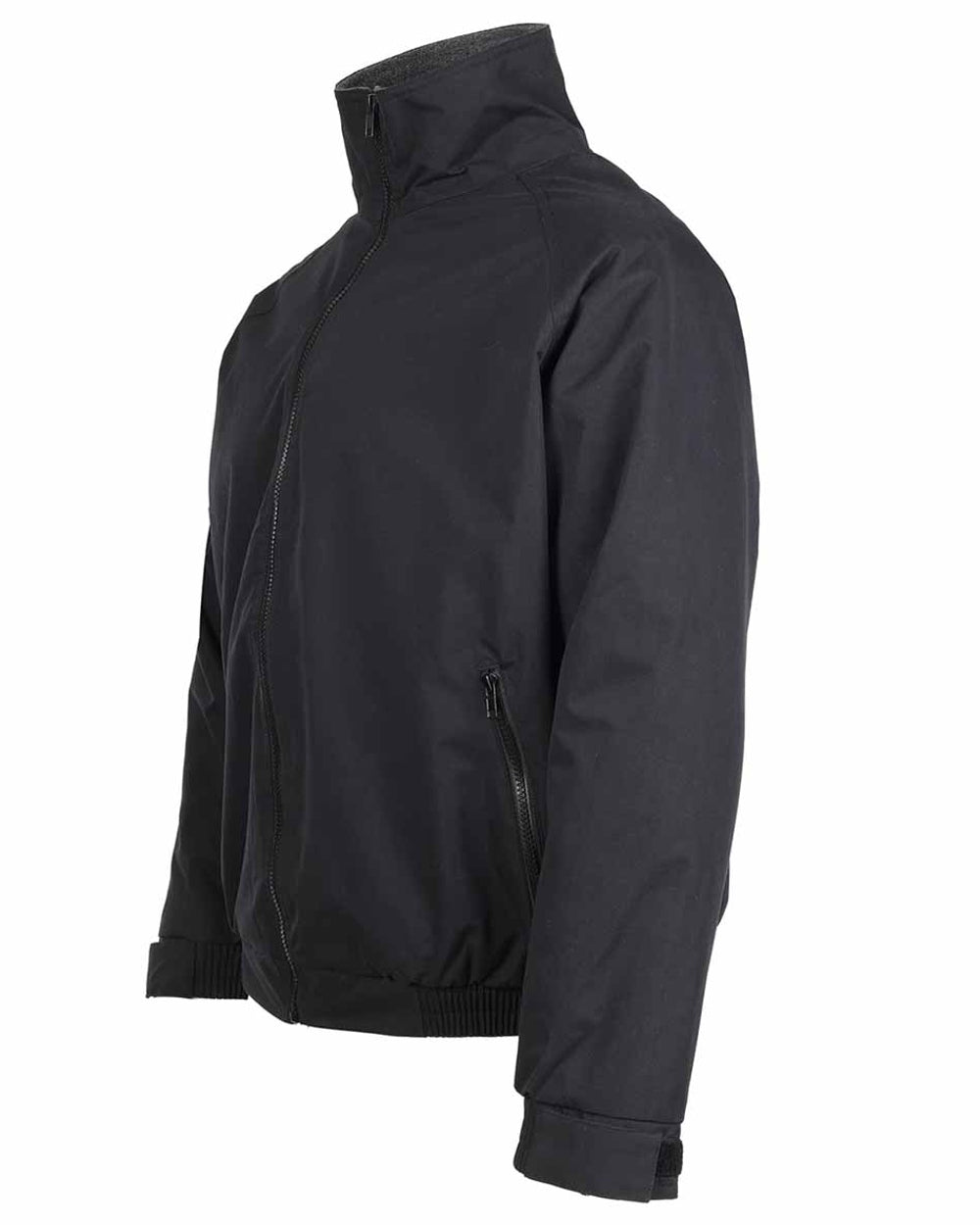 Black coloured Fort Harris Fleece Lined Jacket on white background 