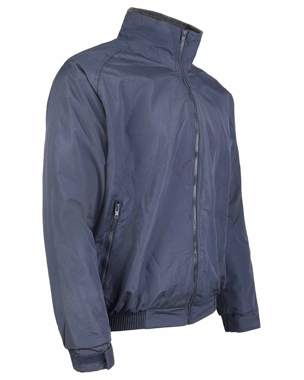 Navy coloured Fort Harris Fleece Lined Jacket on white background 