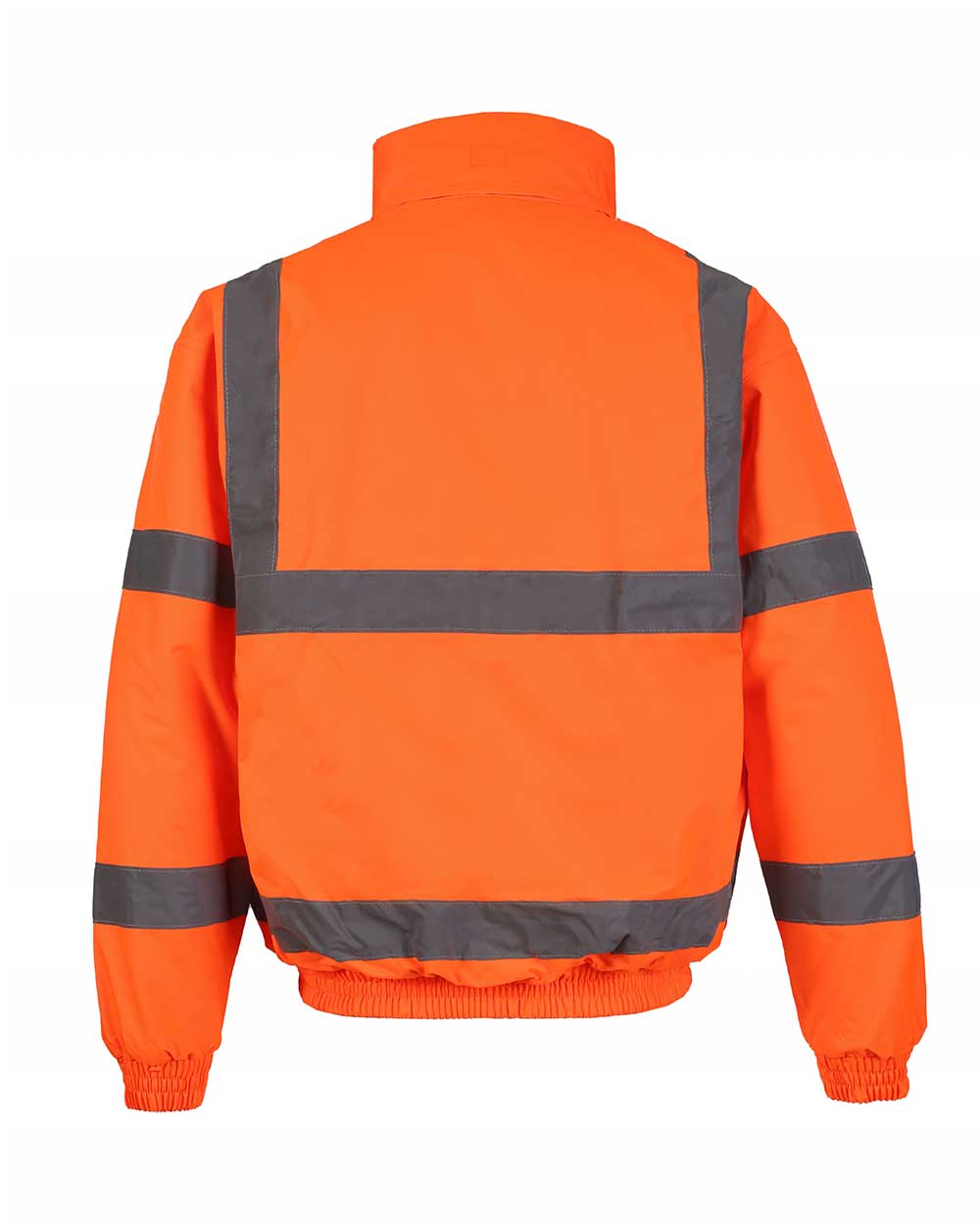 Orange coloured Fort Hi-Vis Waterproof Bomber Jacket on white background 