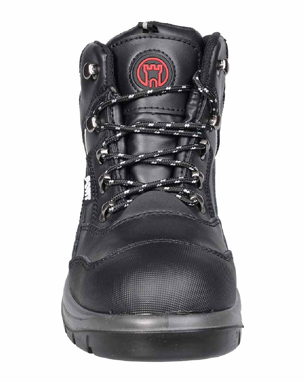 Black coloured Fort Knox Safety Boots on white background 