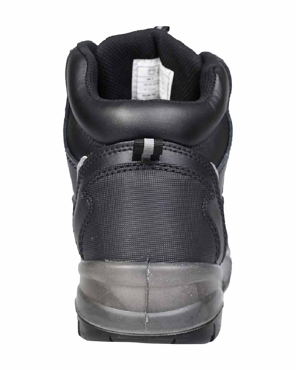 Black coloured Fort Knox Safety Boots on white background 