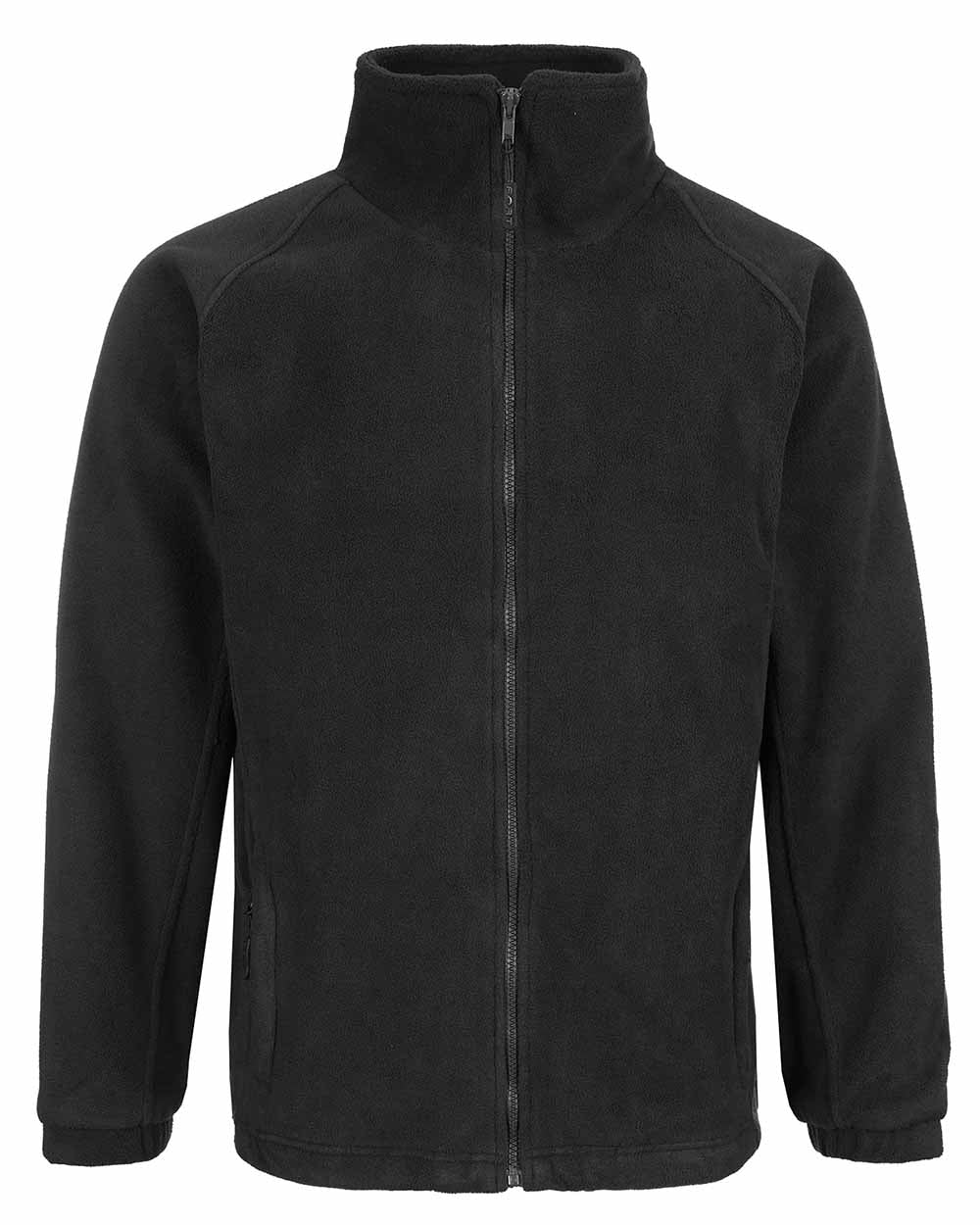 Black coloured Fort Lomond Fleece Jacket on white background 