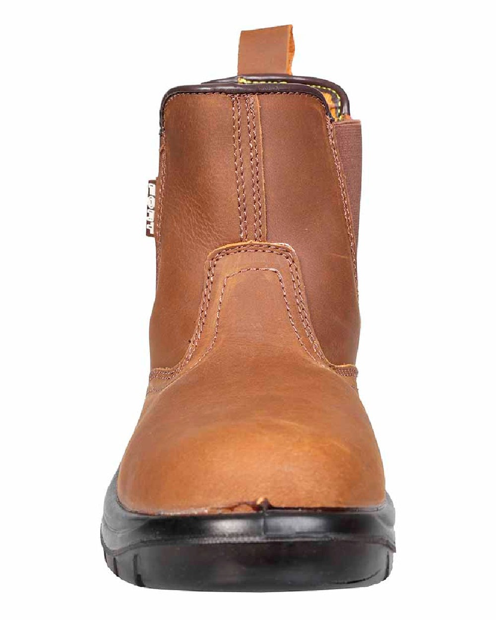 Brown coloured Fort Regent Safety Boots on white background 