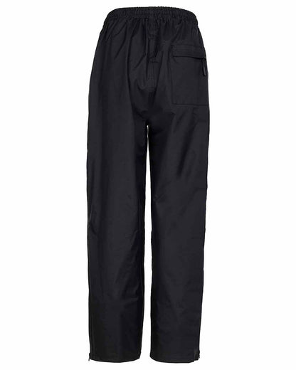 Black coloured Fort Rutland Waterproof Over Trousers on white background 
