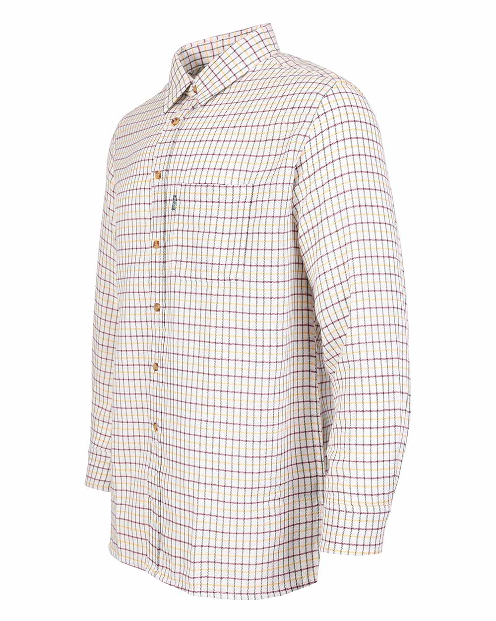 Green coloured Fort Tattersall Shirt on white background 