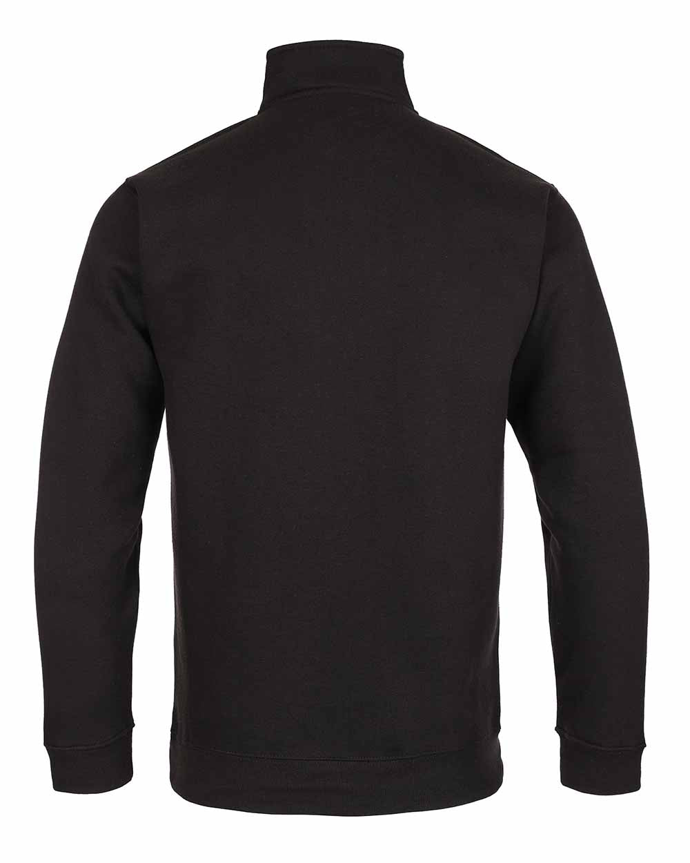 Black coloured Fort Workforce 1/4 Zip Sweatshirt on white background 