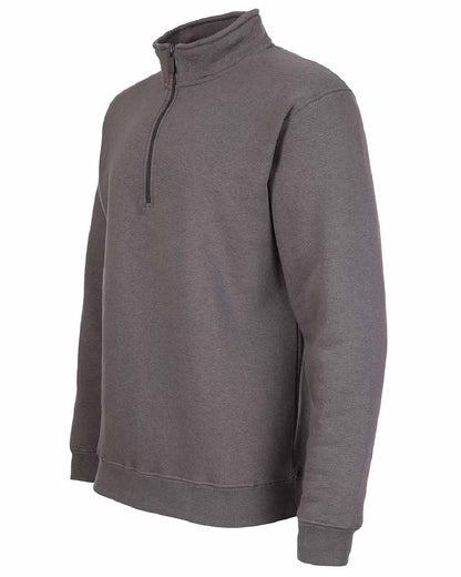 Grey coloured Fort Workforce 1/4 Zip Sweatshirt on white background 