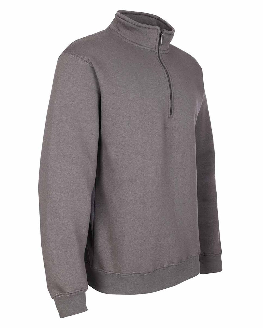 Grey coloured Fort Workforce 1/4 Zip Sweatshirt on white background 