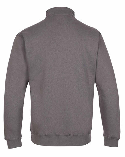 Grey coloured Fort Workforce 1/4 Zip Sweatshirt on white background 