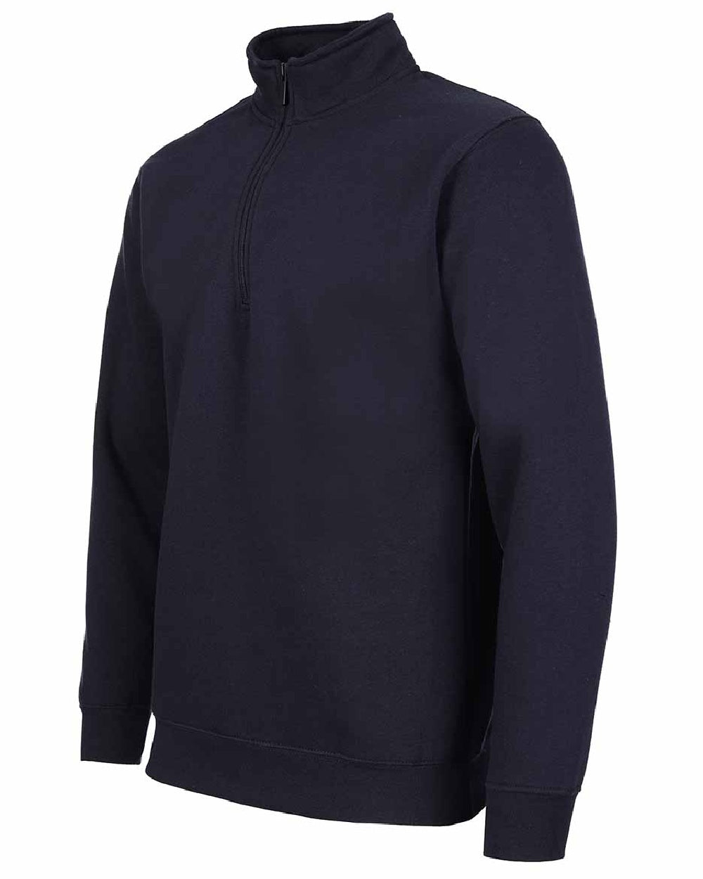 Navy coloured Fort Workforce 1/4 Zip Sweatshirt on white background 