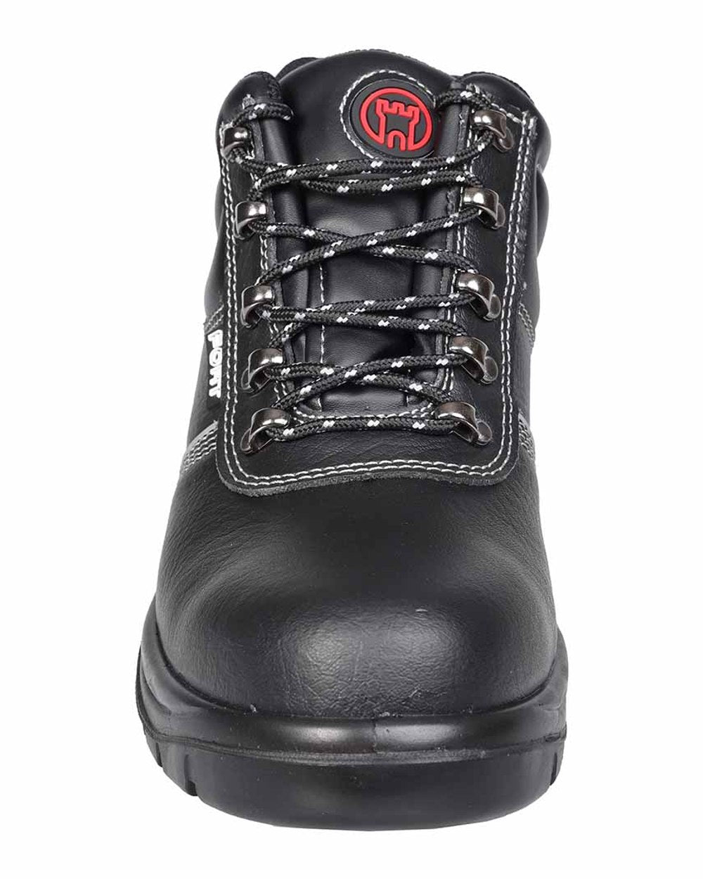 Black coloured Fort Workforce Safety Boots on white background 