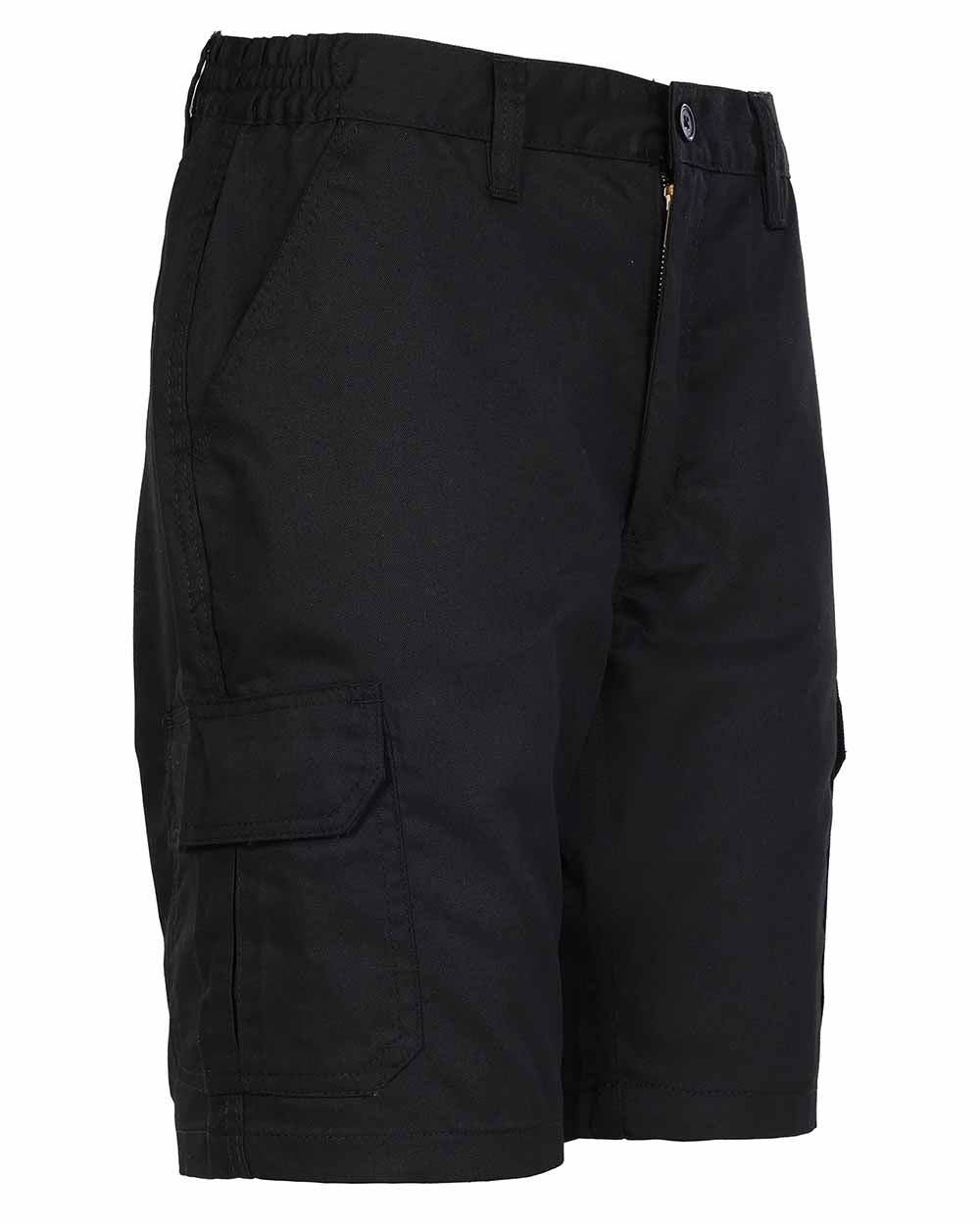 Black coloured Fort Workforce Shorts on white background 