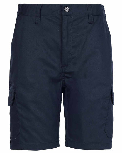 Navy Blue coloured Fort Workforce Shorts on white background 