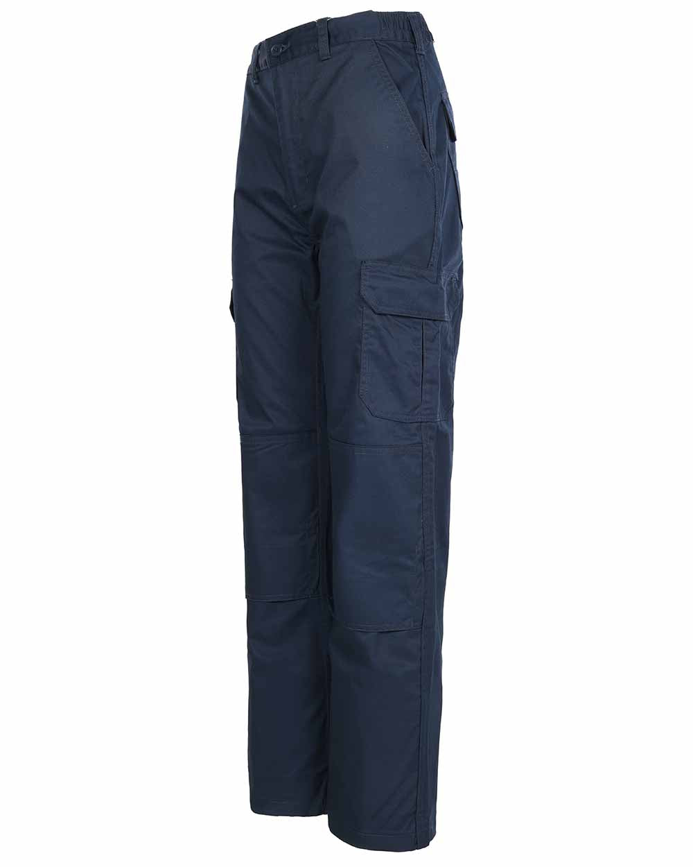 Navy coloured Fort Workforce Trousers on white background 