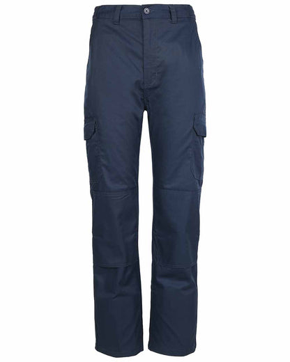 Navy coloured Fort Workforce Trousers on white background 