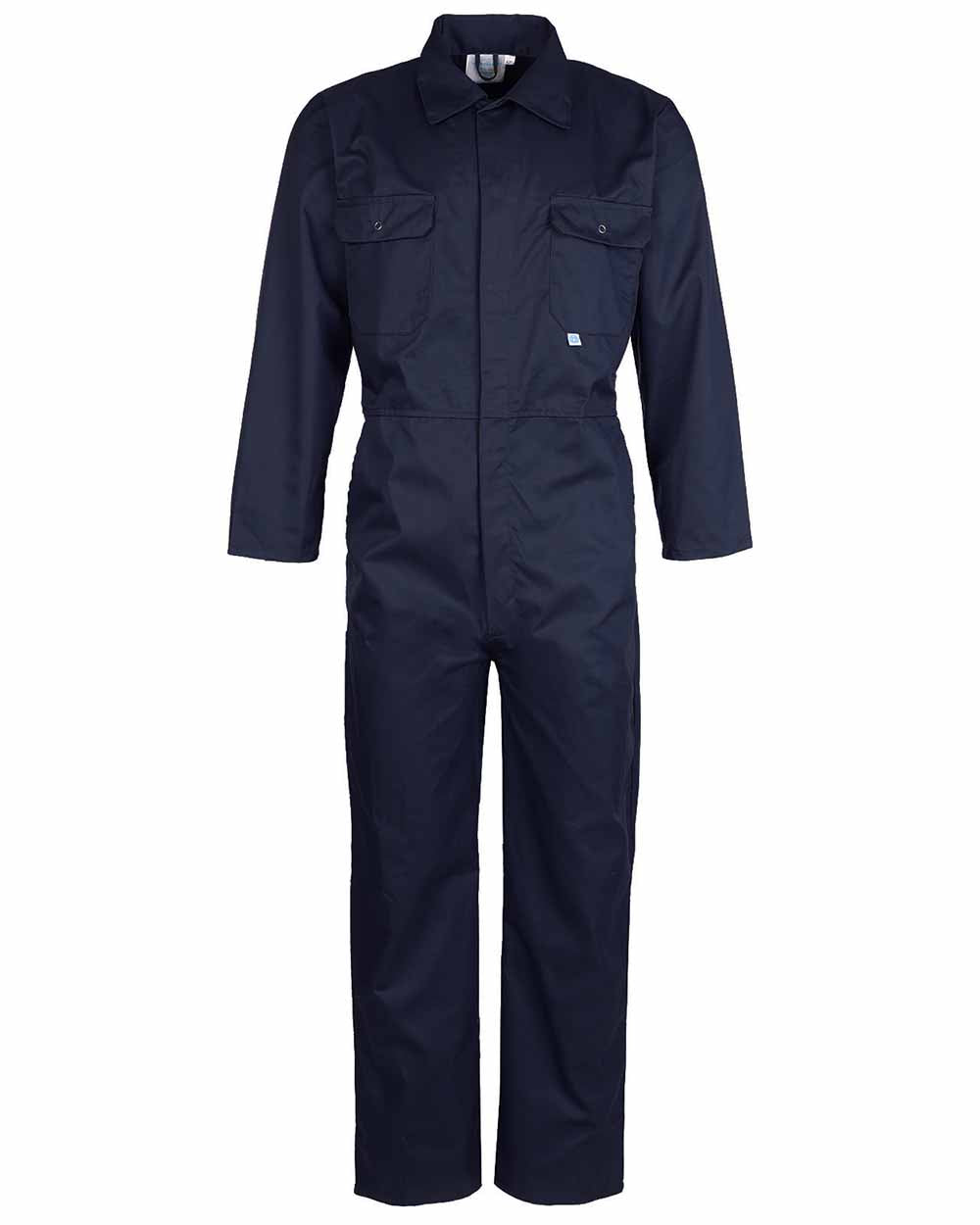 Navy Blue coloured Fort Stud Front Boilersuit on white background 