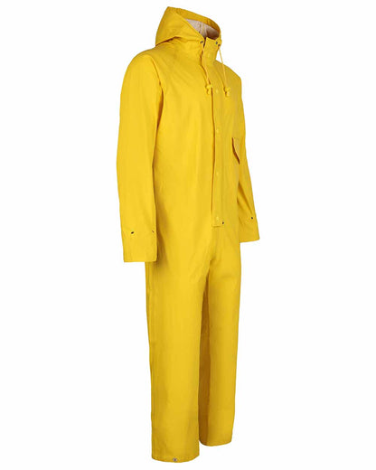 Side view Hi-vis yellow Fort Fortex Flex Waterproof Coverall 