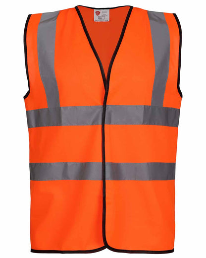 Front Orange Fort Hi-Vis Vest with reflective strips 