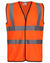 Front Orange Fort Hi-Vis Vest with reflective strips #colour_orange