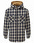 Blue coloured Fort Penarth Sherpa Fleece Lined Tartan Hoodie on white background #colour_blue