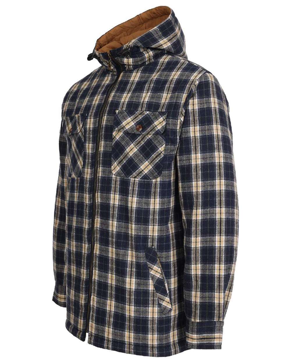 Men’s Fleece Lined Tartan Shirt Hoodie
