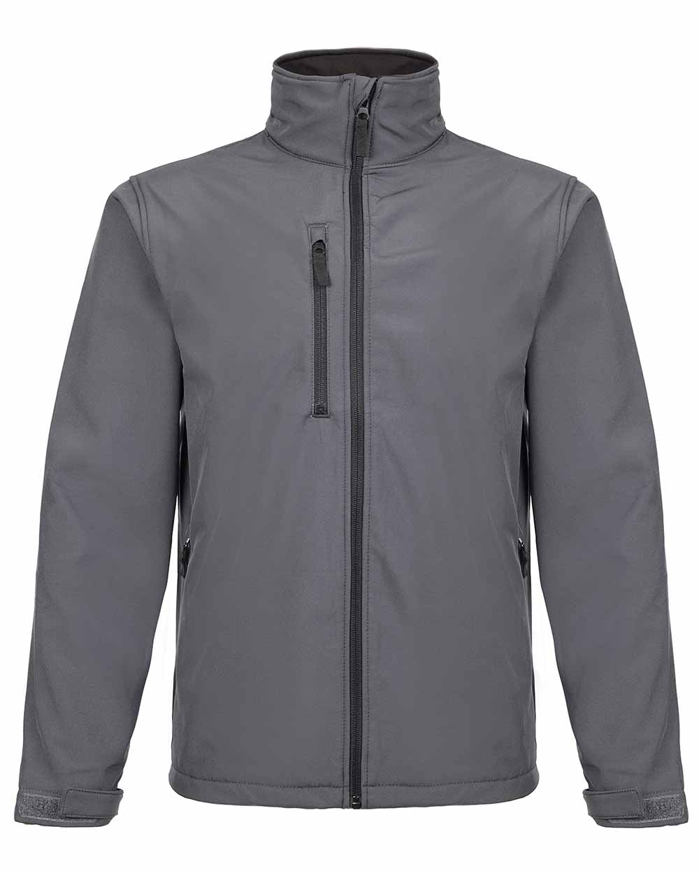 Grey coloured Fort Selkirk Softshell Waterproof Jacket on white background 