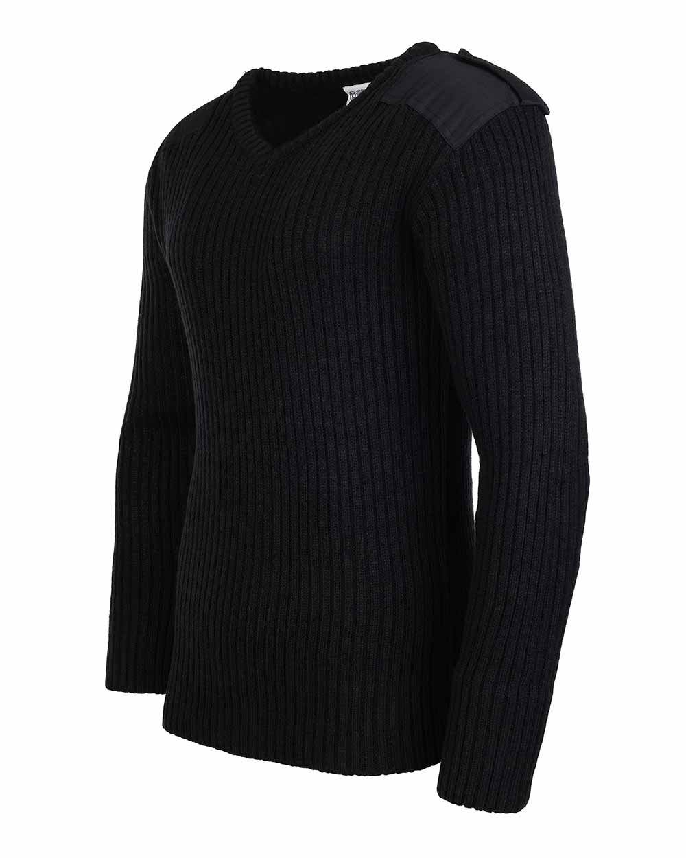 Vee Neck Military Style Jumper by Fort 