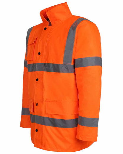 Waterproof Fort Workwear Quilted Jacket in orange 