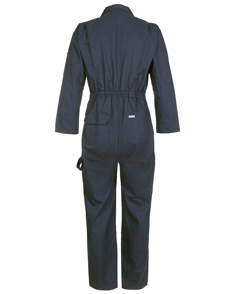 Back view showing elasticated waistband Fort Zip Front Boilersuit in Spruce 
