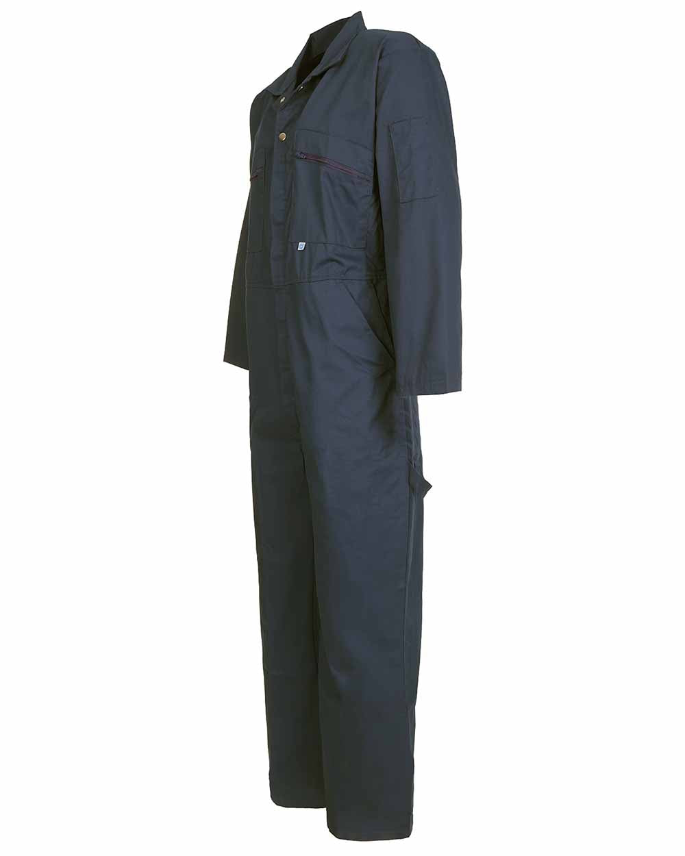 Side view showing sleeve pocket on Fort Zip Front Boilersuit in Spruce 