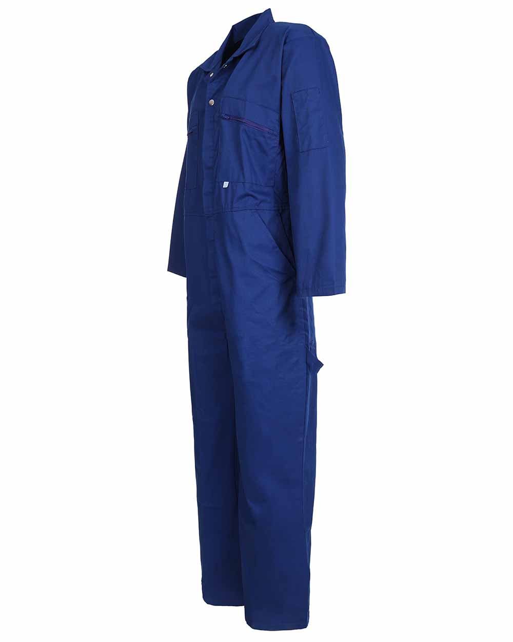 Chest pockets with zips on Fort Zip Front Boilersuit in Royal Blue 